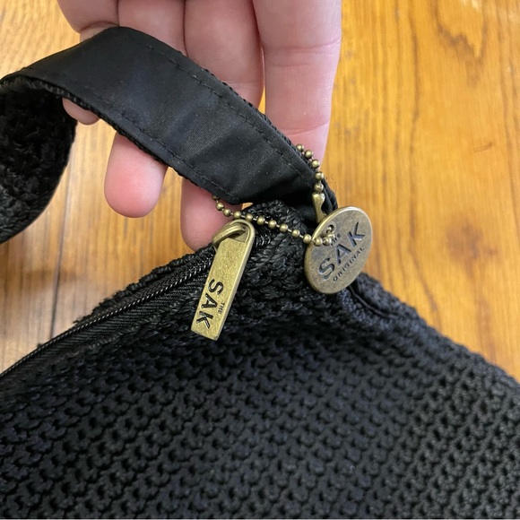 The Sak black suede and crochet patchwork bag - Picture 6 of 10